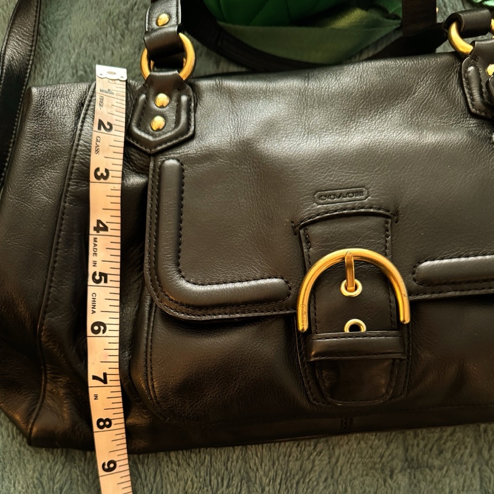 Black Leather Coach Handbag - Picture 6 of 12